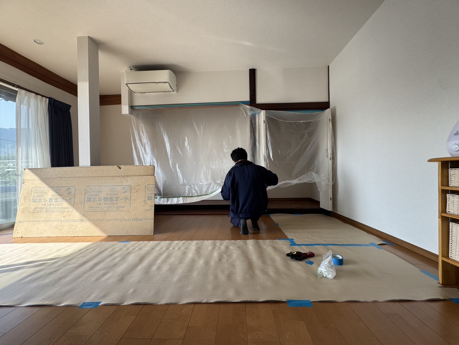 床の間・クローゼットの改修工事を行いました。